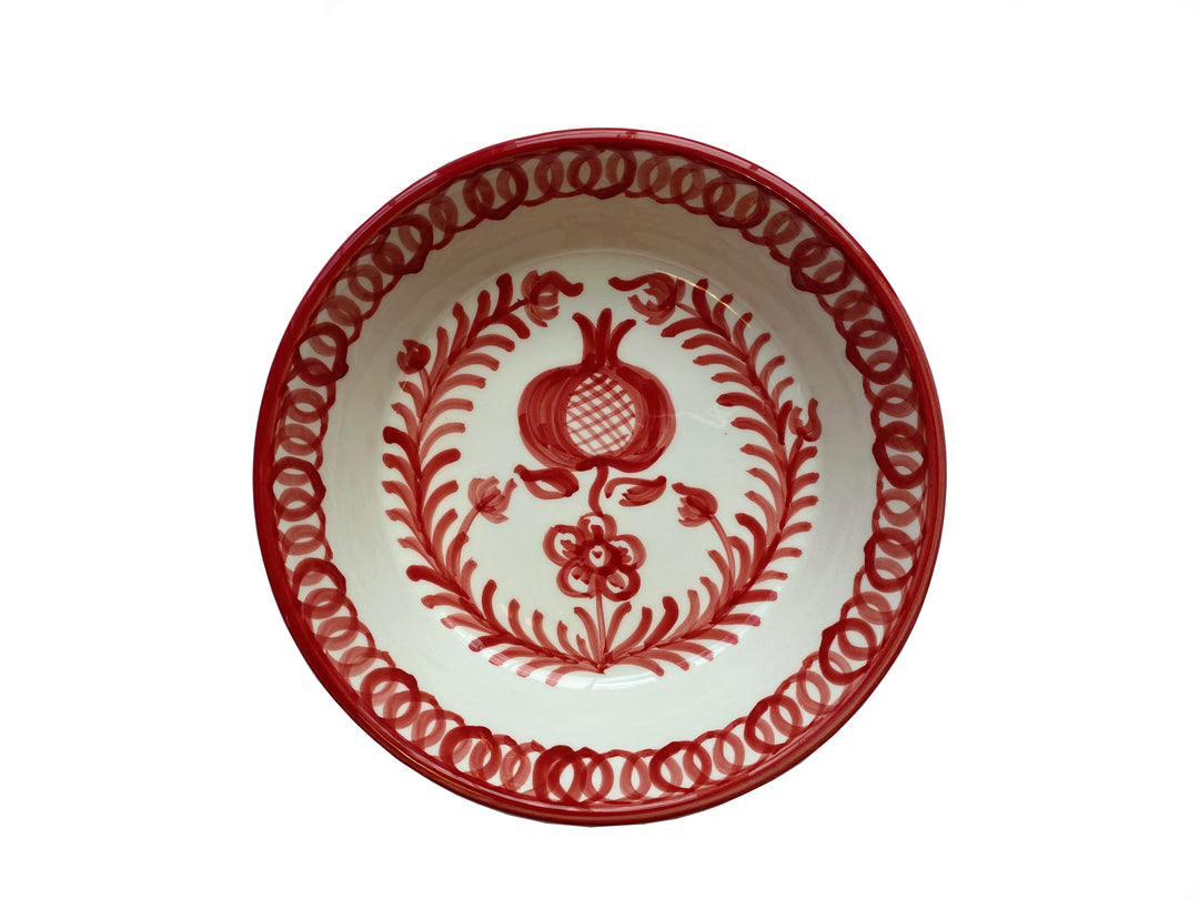 MEDIUM BOWL - BURNT SIENNA POMEGRANATE DESIGN