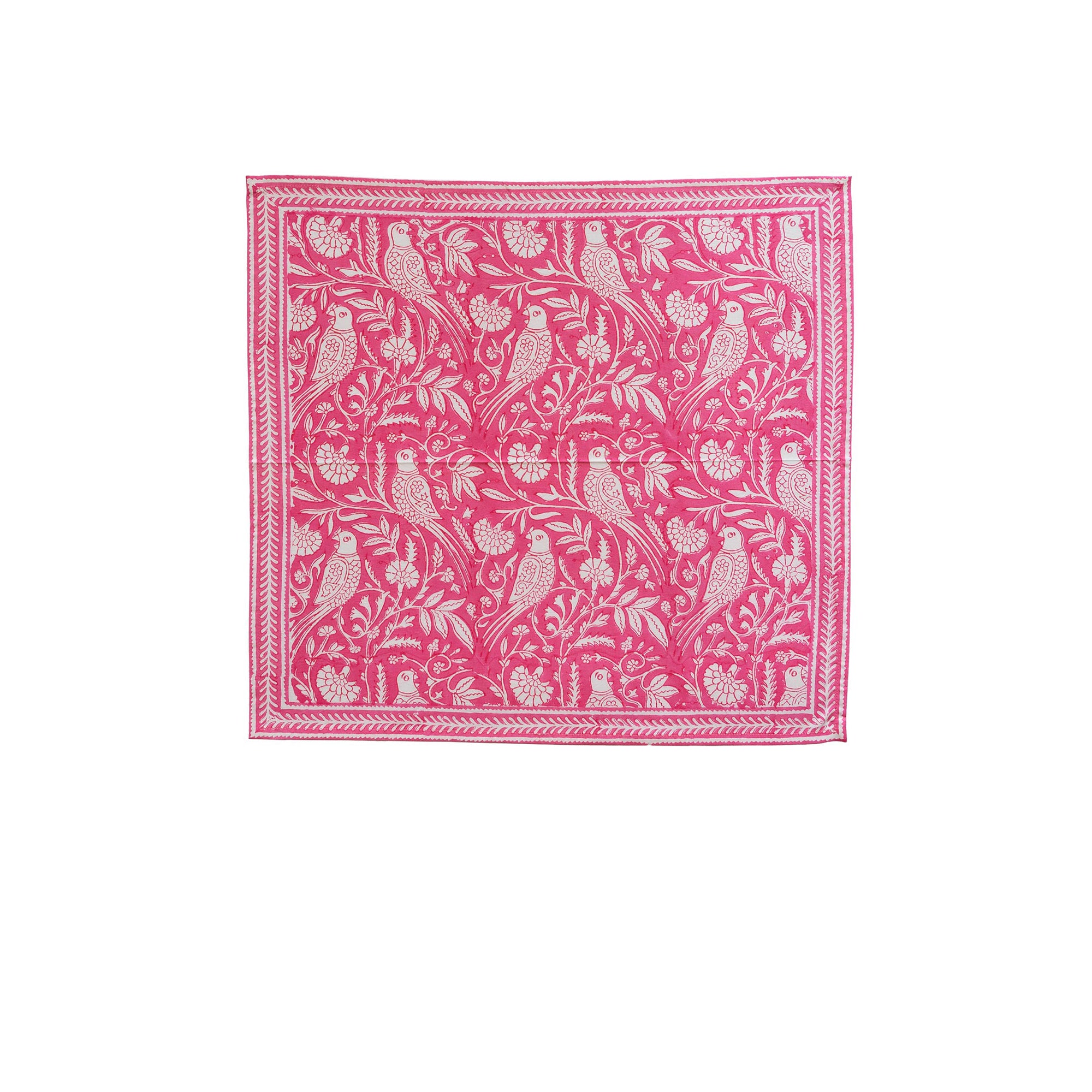 PARROT NAPKIN IN PINK  (SET OF 4)