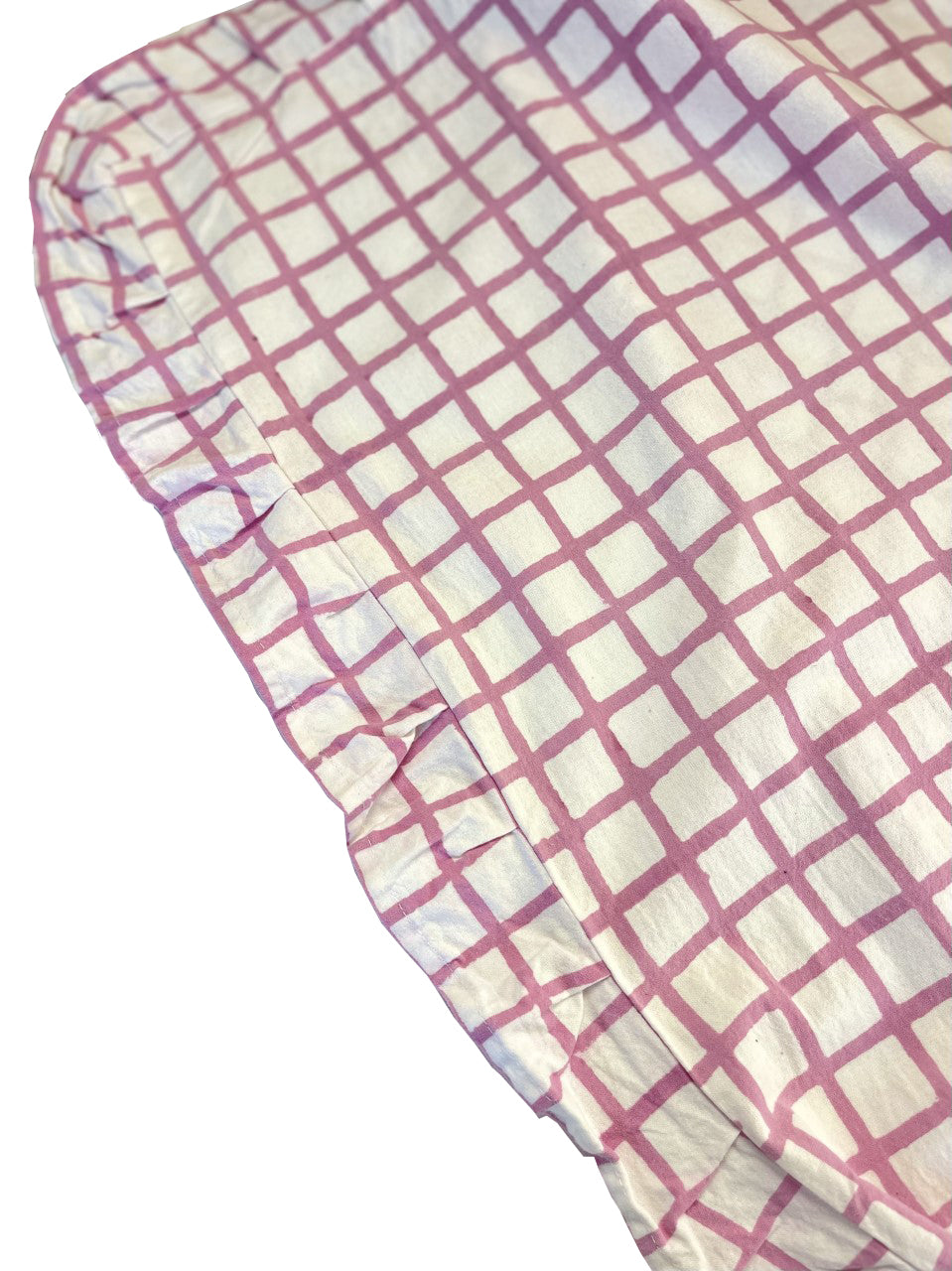 PINK RUFFLE CHECK TABLECLOTH - Sale 30% off