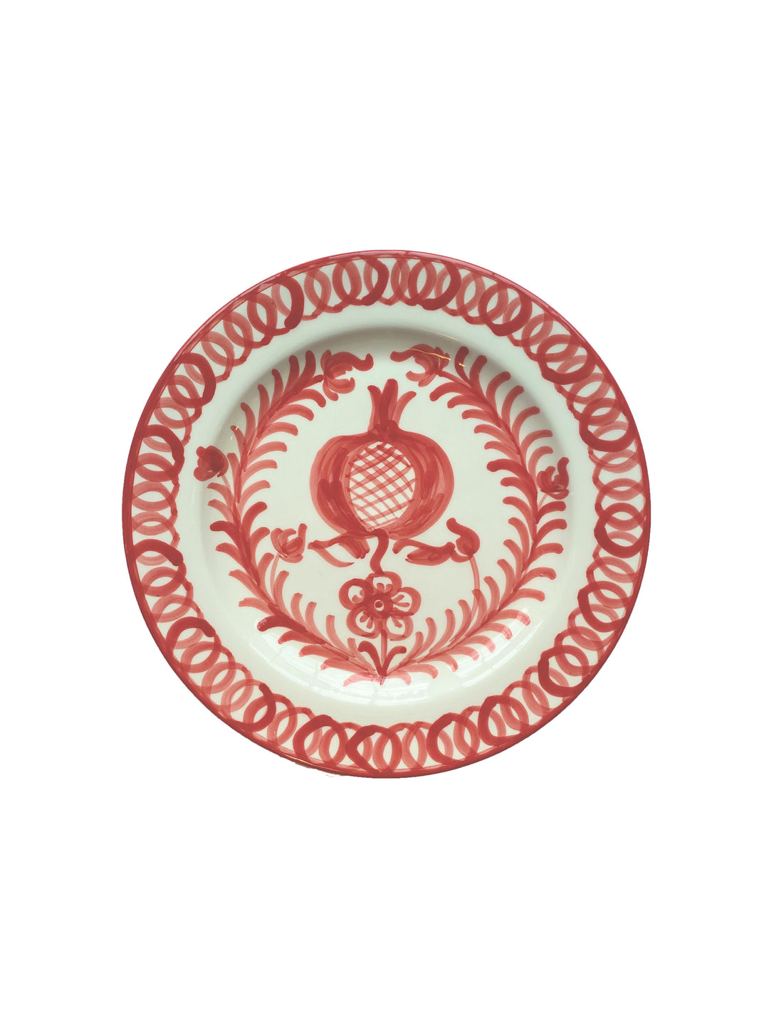 SIDE PLATE - BURNT SIENNA POMEGRANATE DESIGN