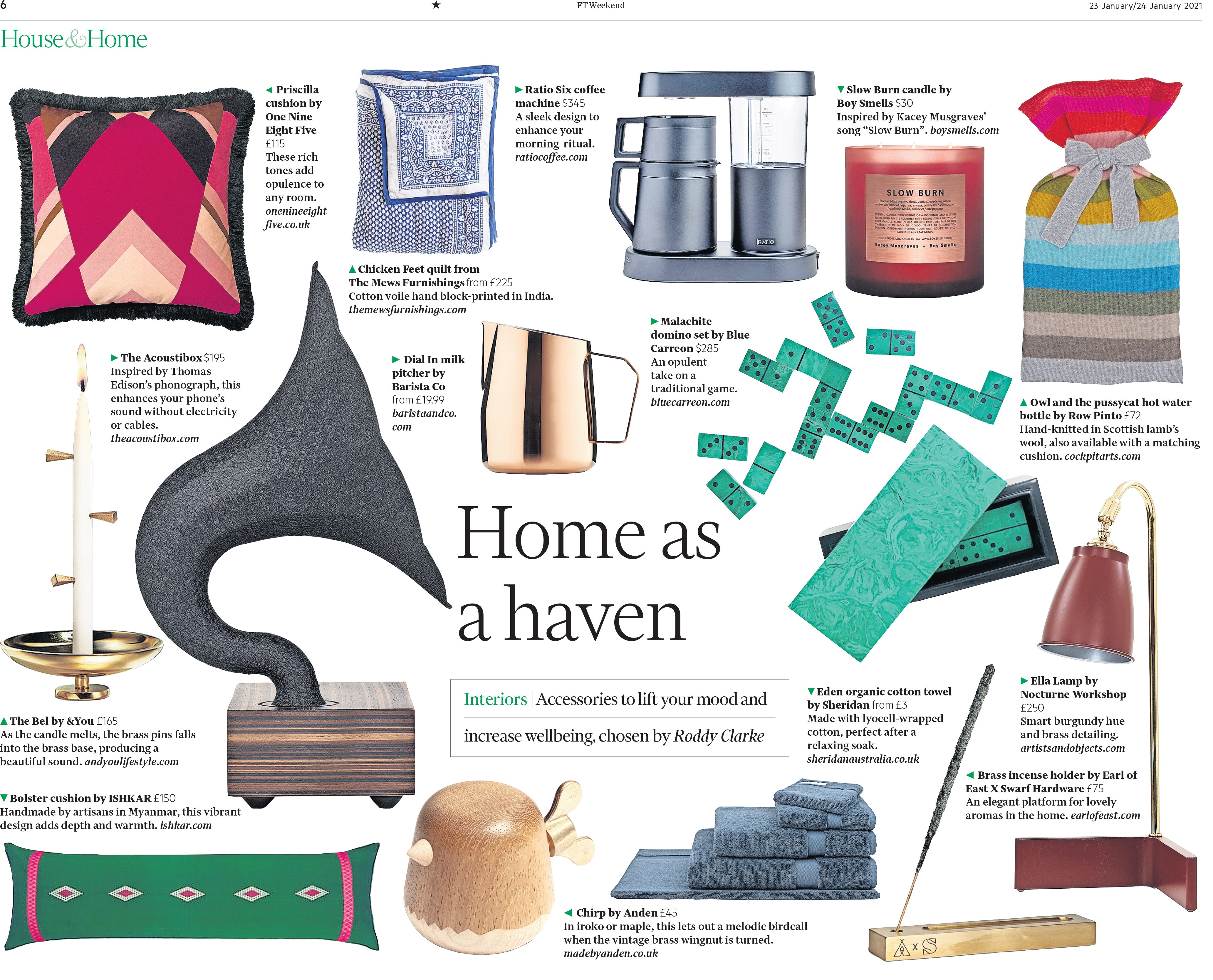 FT Weekend House and Home  - Pigott's Store Quilt - 23 Jan 2021