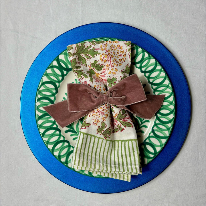 CHARGER PLATE - BLUE - set of 6