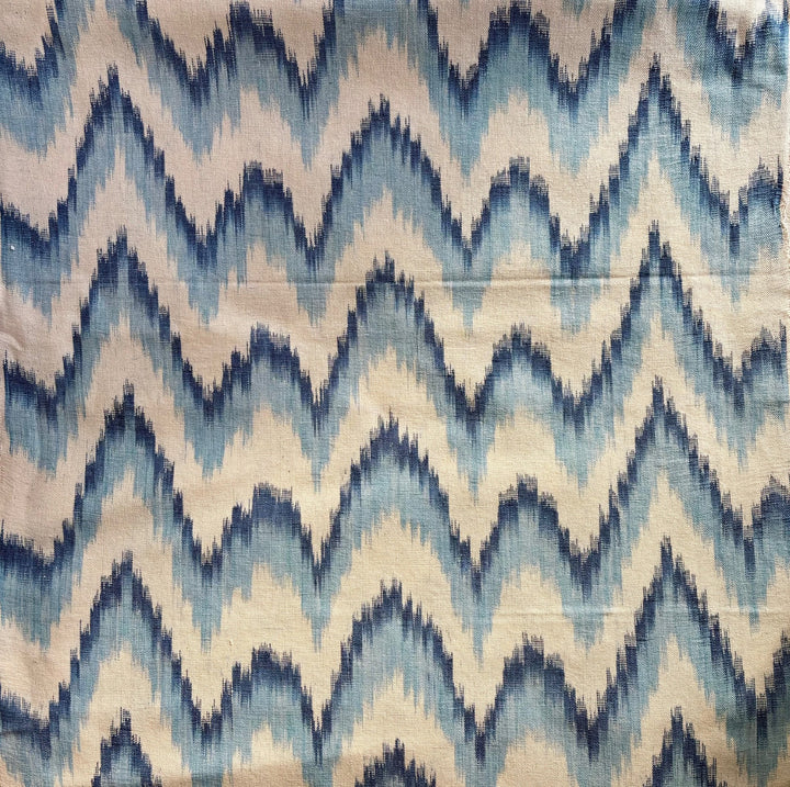 BUJOSA FABRIC - FLAMESTITCH BLUE
