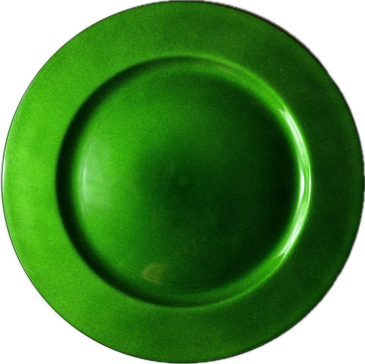 CHARGER PLATE - GREEN - set of 6