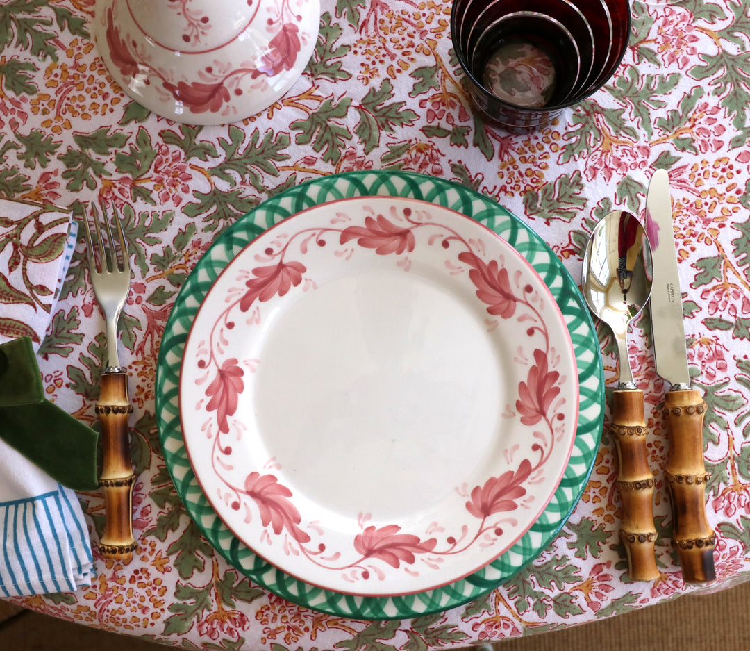 SIDE PLATE - PINK GARLAND - NEW
