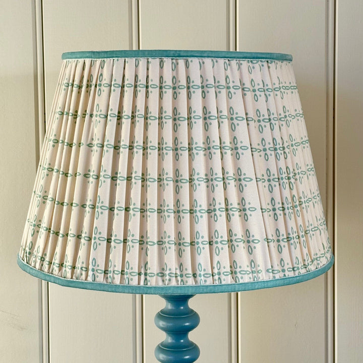 LAMPSHADE - PLEATED SHADE IN MARY'S CROSS FABRIC