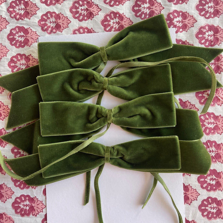 NAPKIN BOWS - MOSS GREEN (SET OF 4)