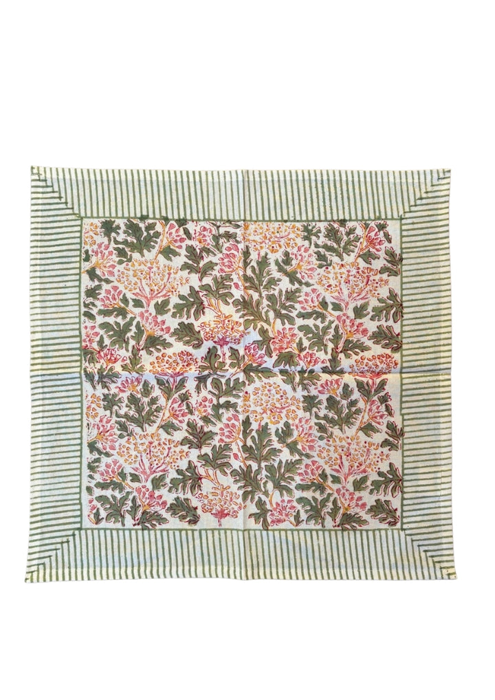 KELPIE NAPKIN IN PINK GREEN (SET OF 4)