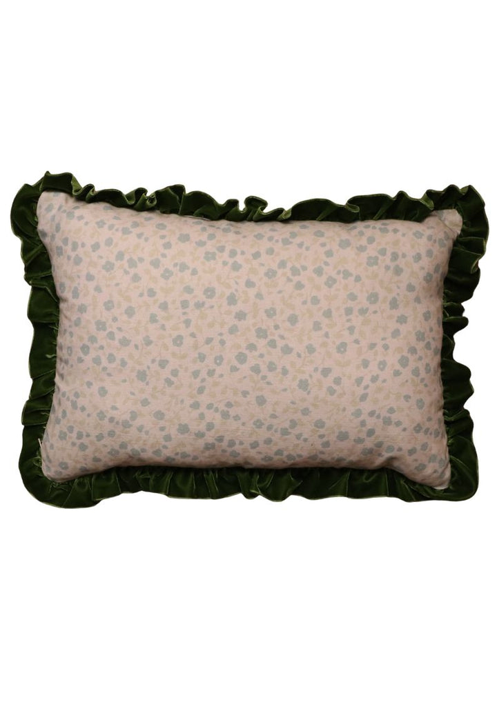 RUFFLE CUSHION  - BLOSSOM PALE SAGE