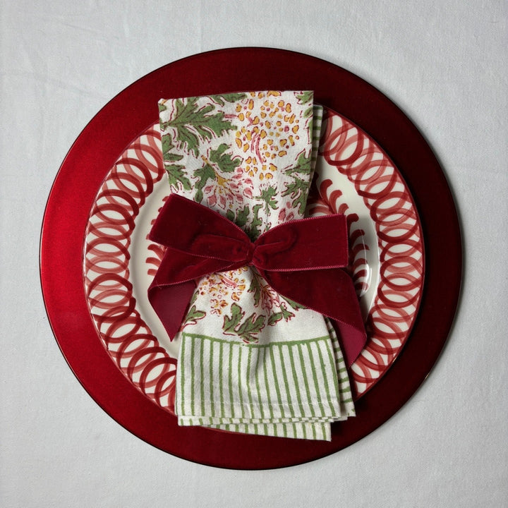 CHARGER PLATE - RED - set of 6
