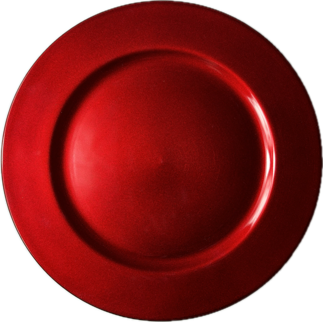 CHARGER PLATE - RED - set of 6