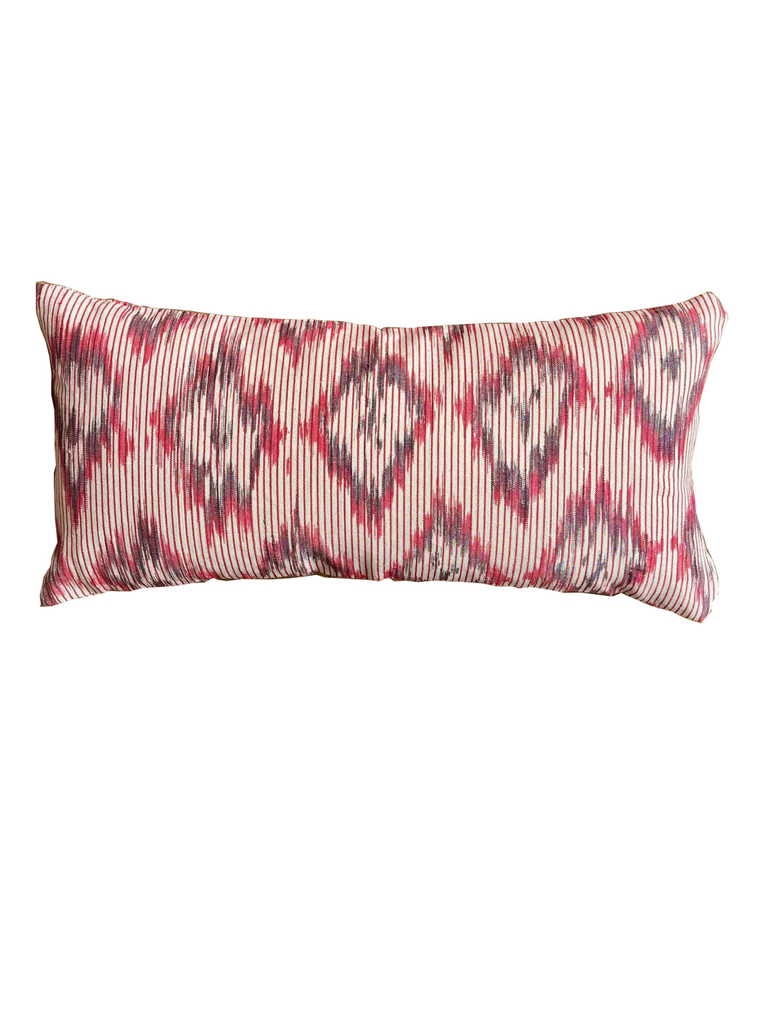 BUJOSA FABRIC - NARROW RED STRIPE WITH DARK RED CHEVRONS