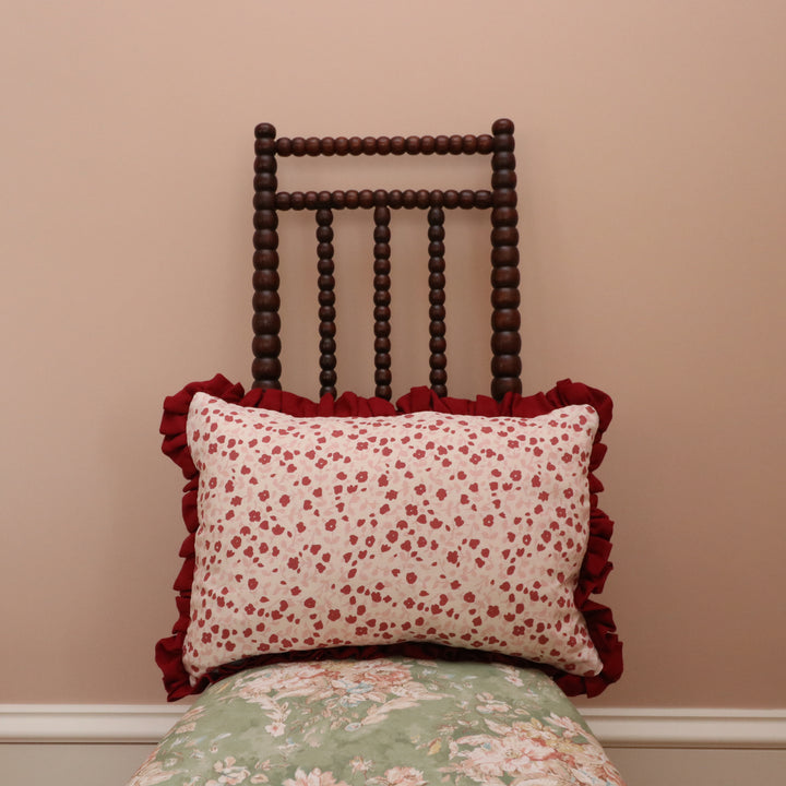 RUFFLE CUSHION  - BLOSSOM TWO PINKS