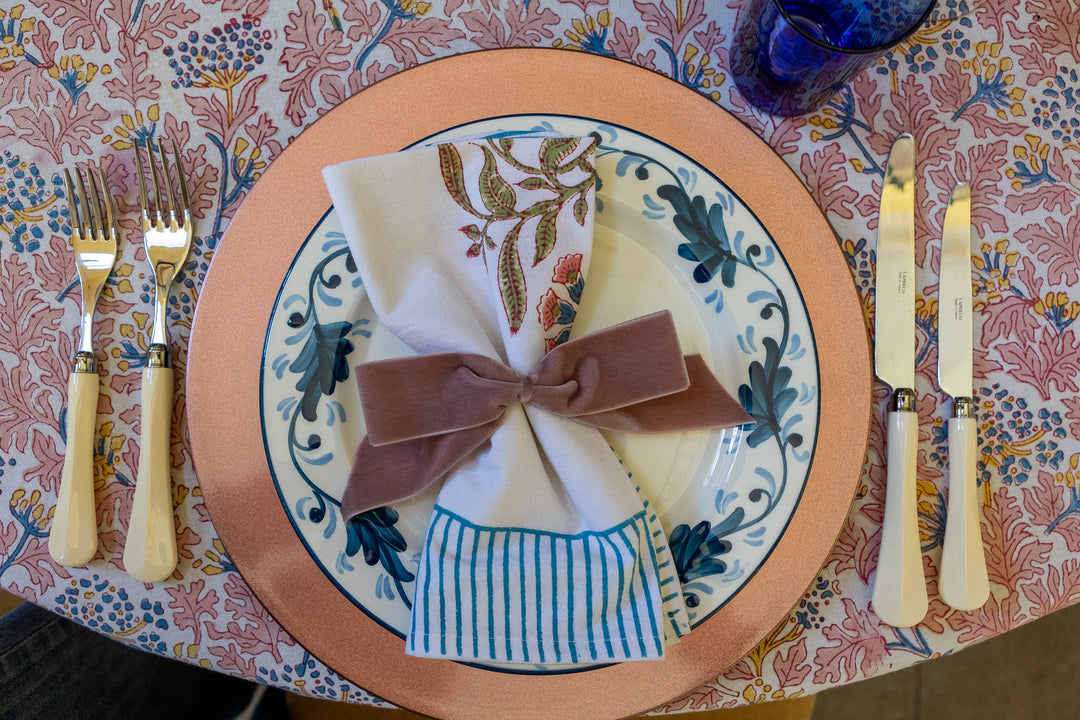 CHARGER PLATE -DUSTY PINK - set of 6