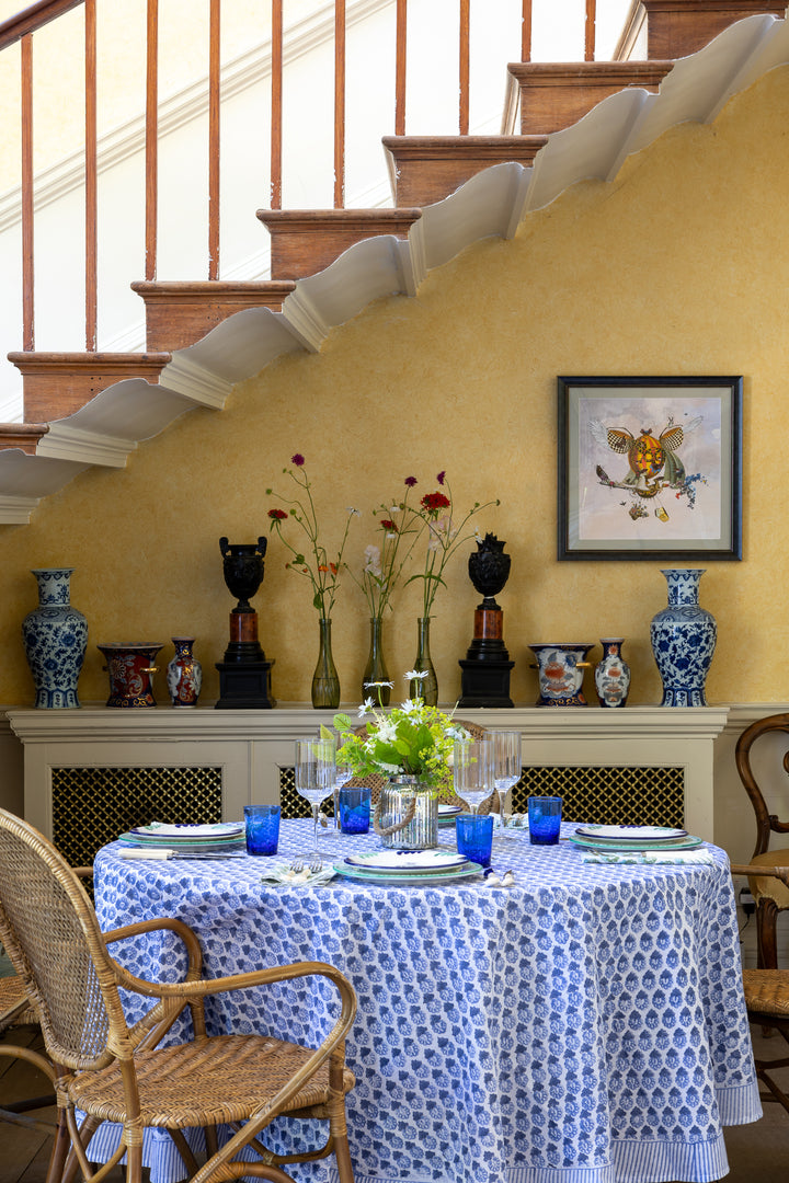 NELLIE TABLECLOTH IN BLUE