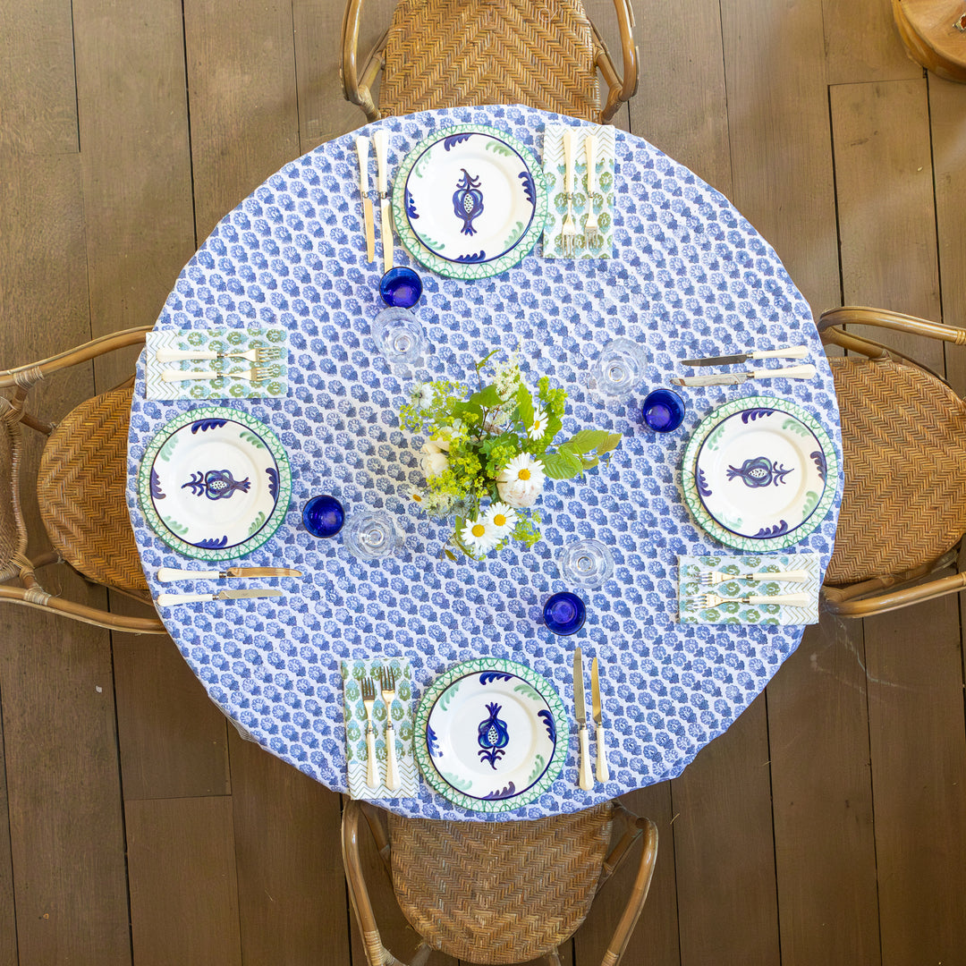 NELLIE TABLECLOTH IN BLUE