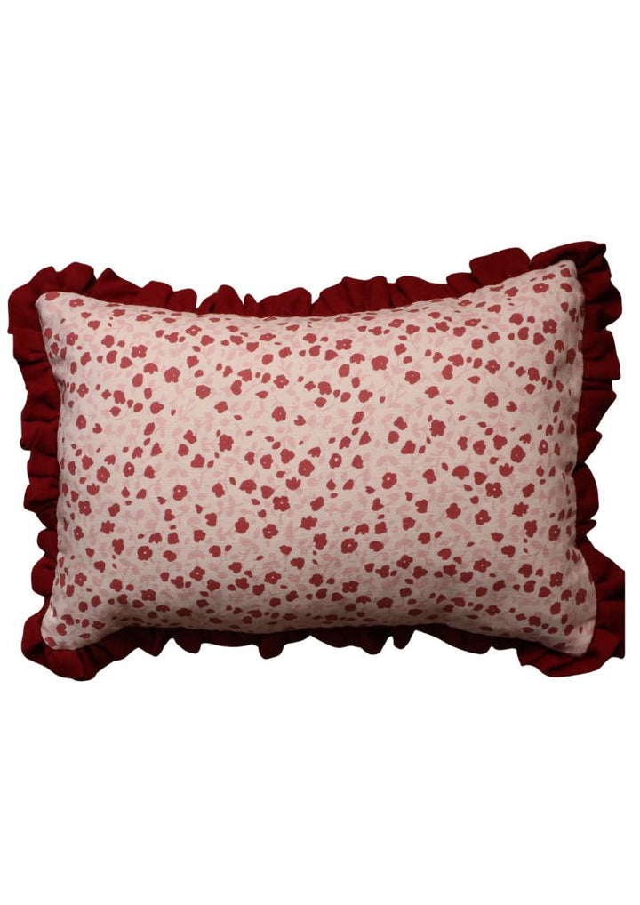 RUFFLE CUSHION  - BLOSSOM TWO PINKS