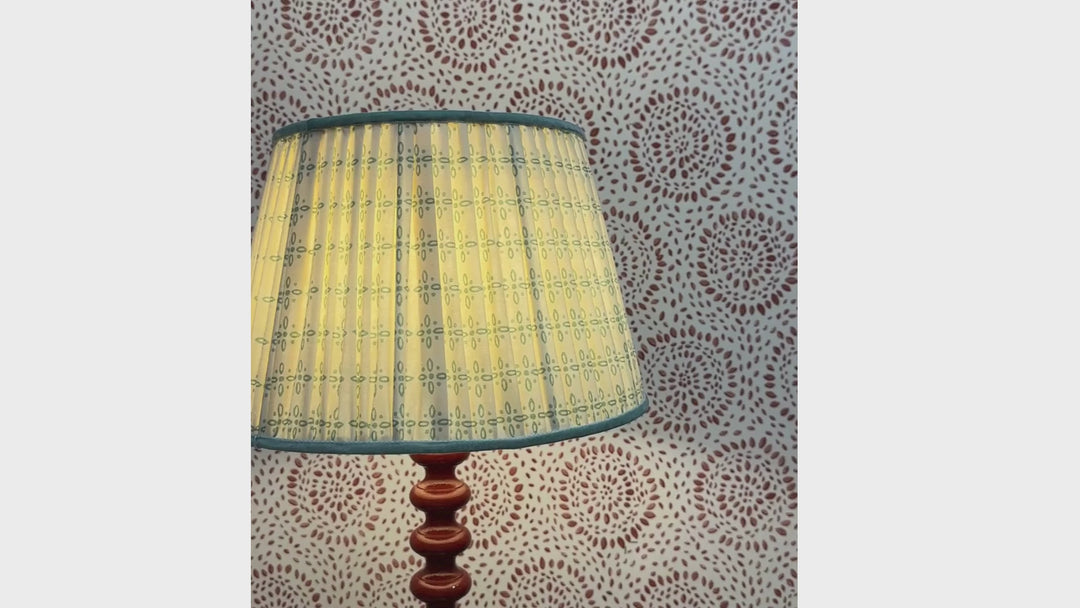 LAMPSHADE - PLEATED SHADE IN MARY'S CROSS FABRIC
