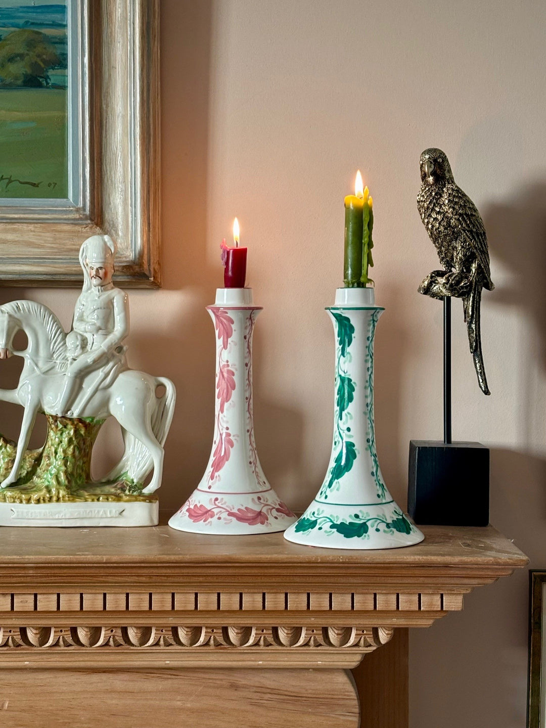 Candlestick - Pink Garland