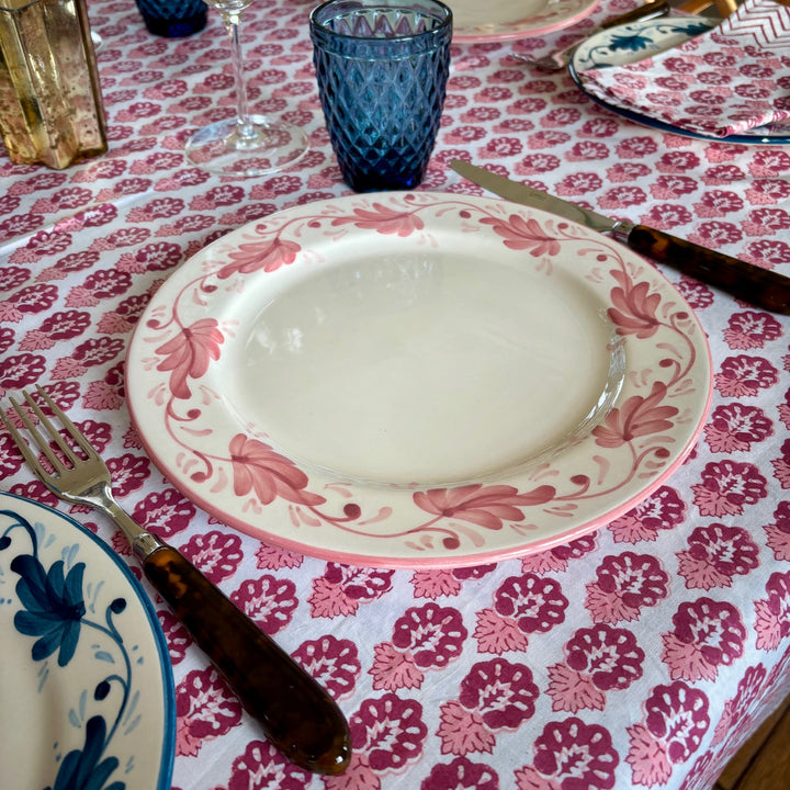 DINNER PLATE - PINK GARLAND - NEW