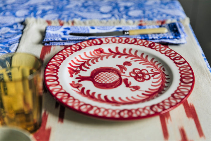 DINNER PLATE - BURNT SIENNA POMEGRANATE DESIGN