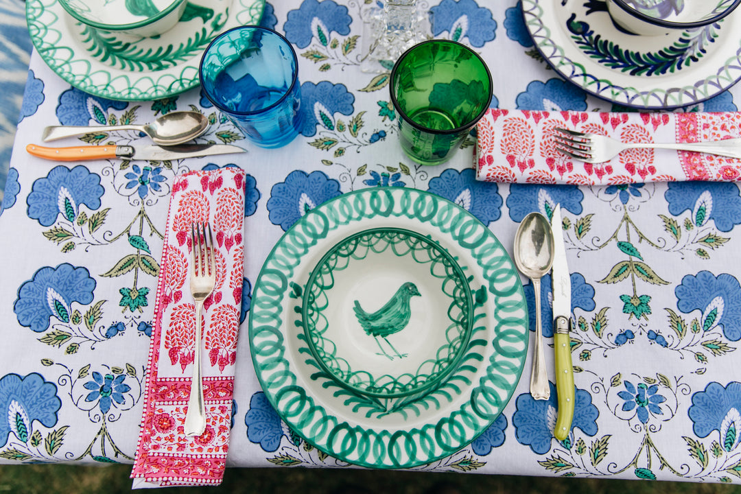 SMALL BOWL - GREEN BIRD DESIGN