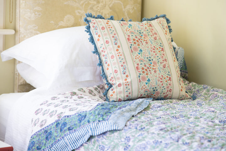 PARDIS FABRIC CUSHION IN MOGHUL MEADOW WASHED