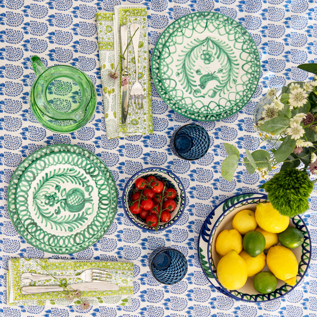 SIDE / DESSERT / SALAD PLATE - GREEN BIRD DESIGN