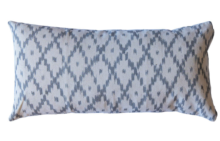 MALLORCAN FABRIC CUSHION - STEEL GREY MEDIUM CHEVRON