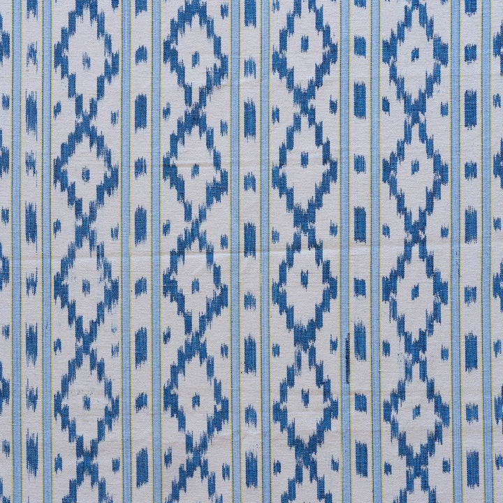 BUJOSA FABRIC - PALE BLUE & YELLOW STRIPES WITH BLUE CHEVRON