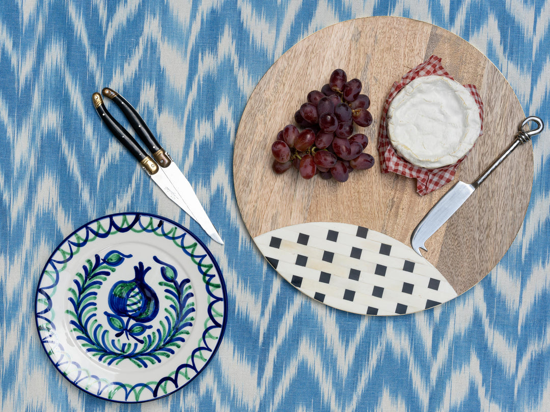 SIDE / DESSERT / SALAD PLATE - POMEGRANATE AND FERNS