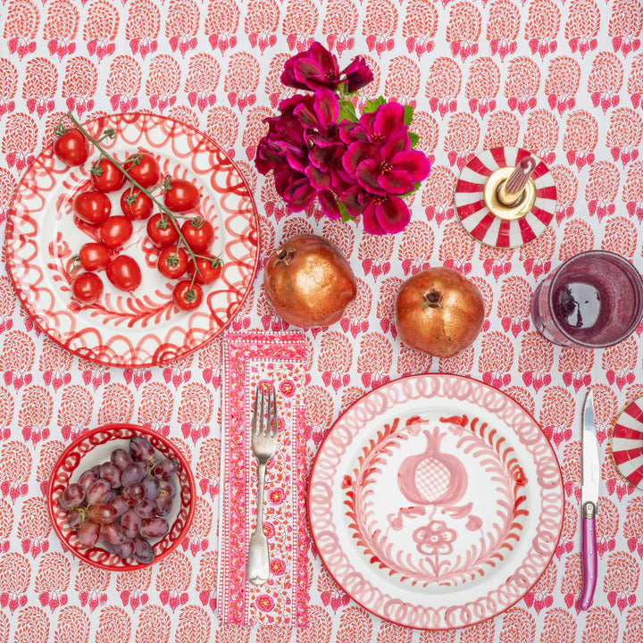 DINNER PLATE - BURNT SIENNA POMEGRANATE DESIGN