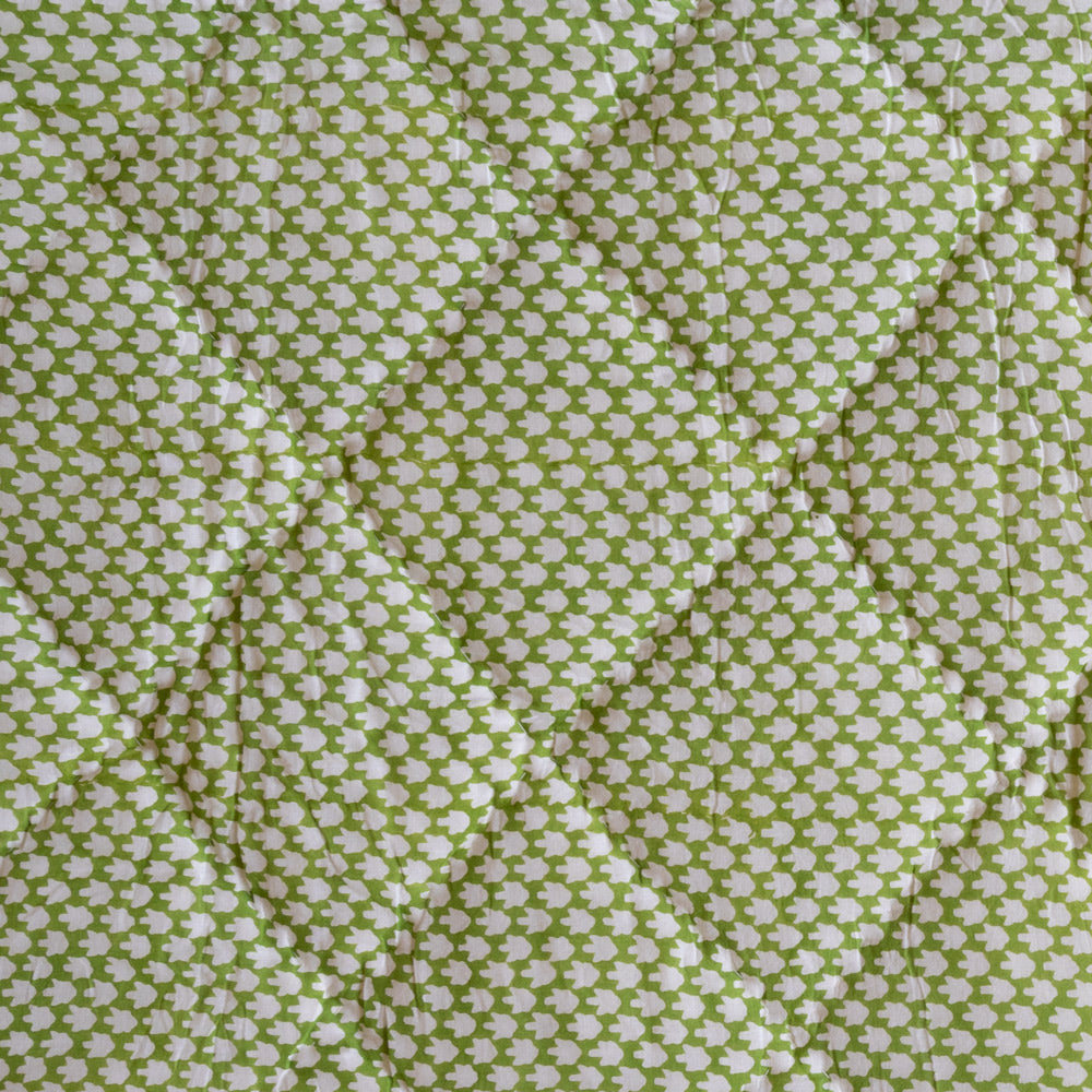 CHICKEN FEET QUILT IN GREEN - Sale 25% off