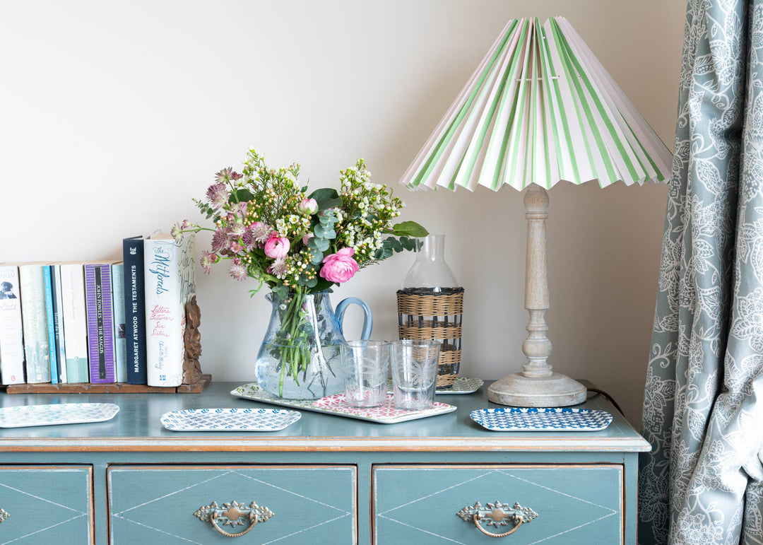 MELAMINE TRAY - SUNFLOWER PATTERN, BLUE - Sale 25% off