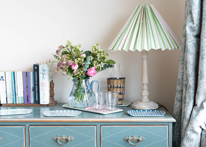 MELAMINE TRAY - SUNFLOWER PATTERN, PINK - Sale 25% off