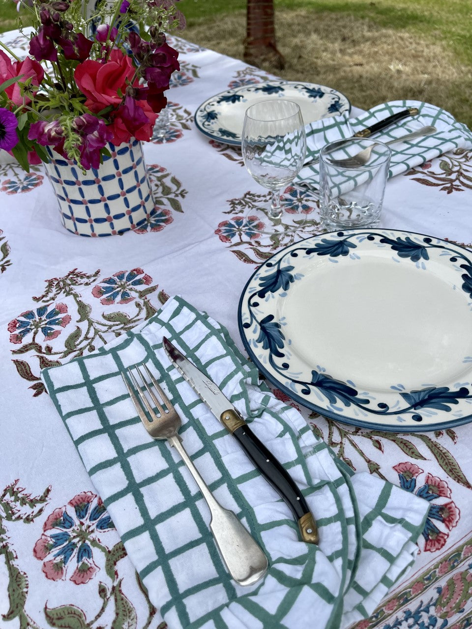 SIDE PLATE - INDIGO FLOWER - NEW