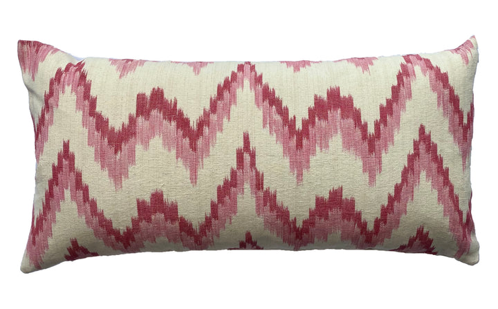 MALLORCAN FABRIC CUSHION - FLAMESTITCH PINK