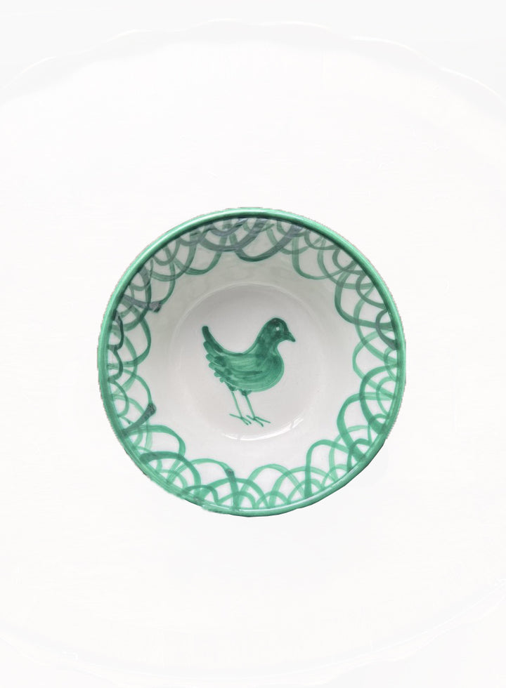 SMALL BOWL - GREEN BIRD DESIGN