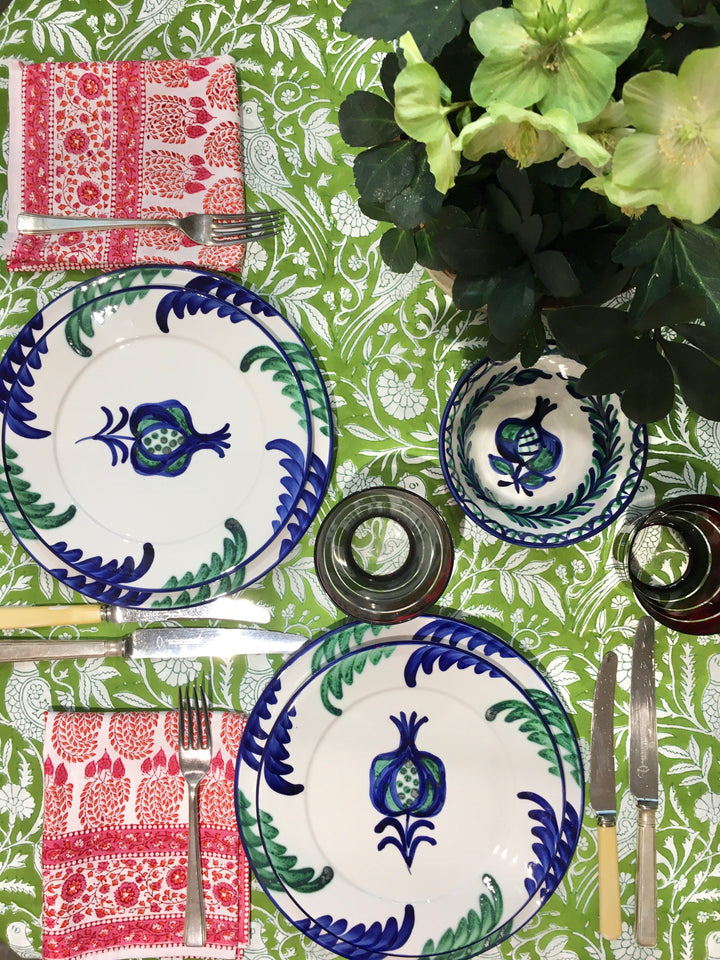 PARROT TABLECLOTH IN GREEN