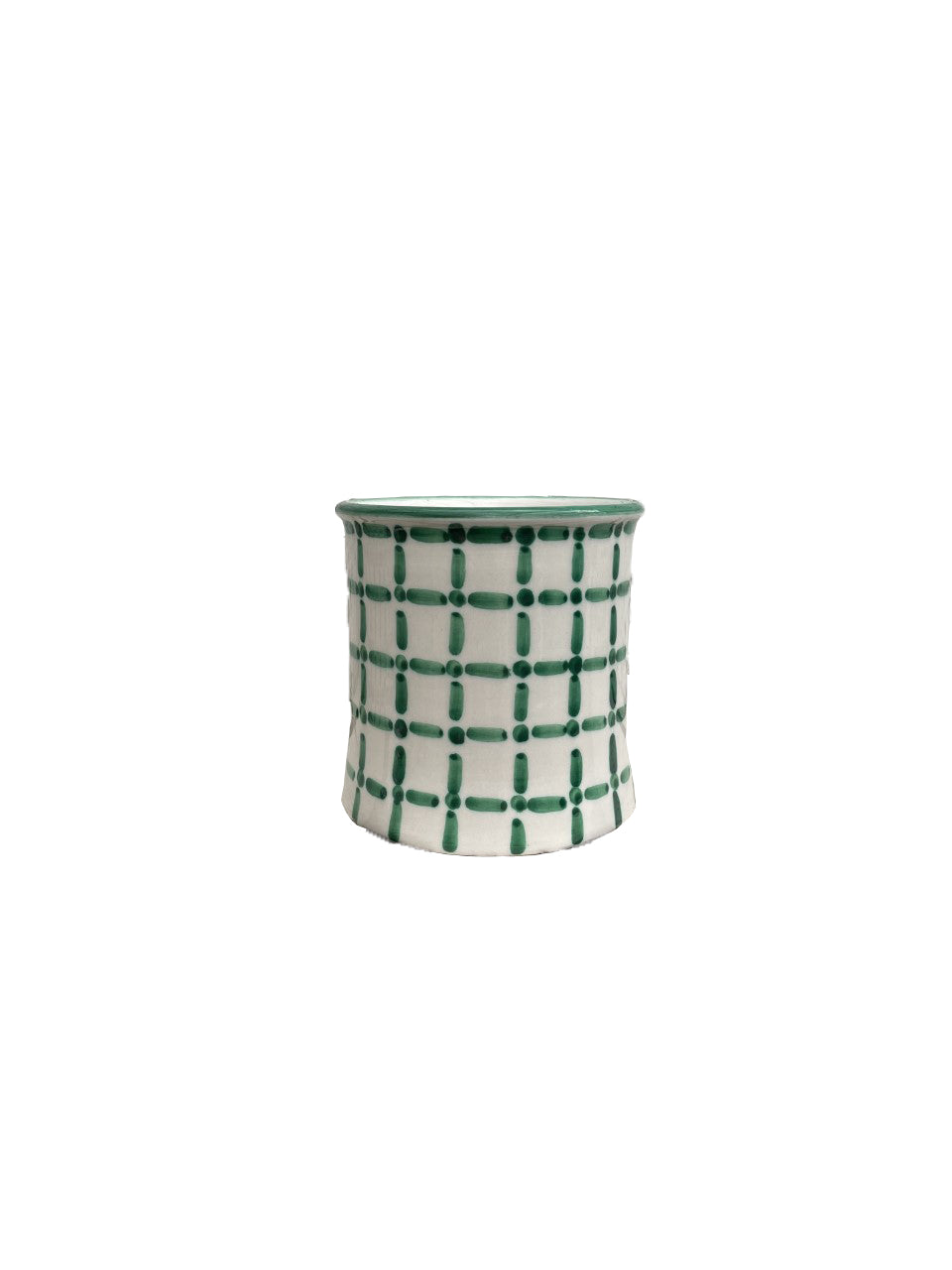 SMALL FLOWER POT - DASH DOT JUST GREEN