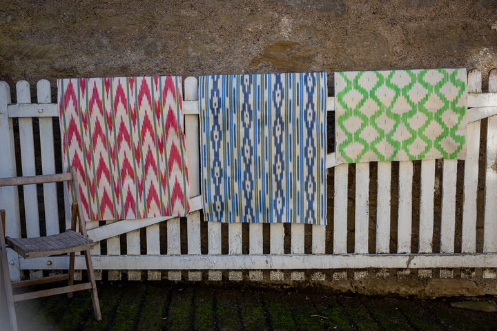 BUJOSA FABRIC - MULTI STRIPE WITH INDIGO CHEVRON