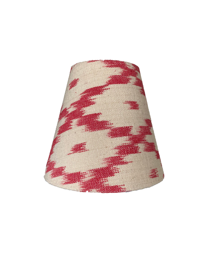 LAMPSHADE - SMALL CLIP-ON, RASPBERRY CHEVRON