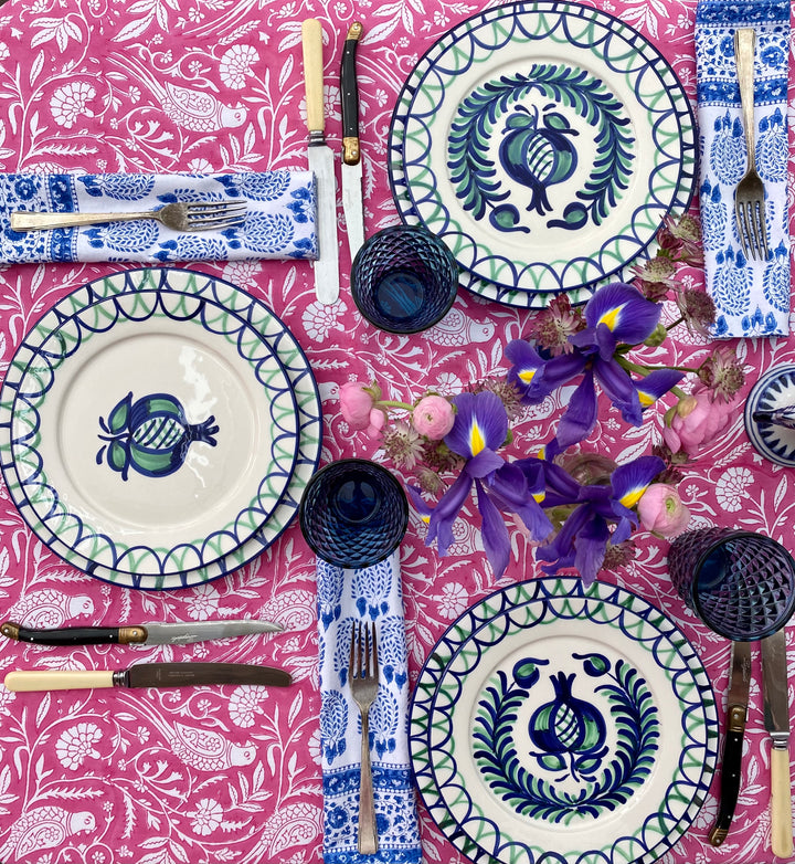 PARROT TABLECLOTH IN PINK