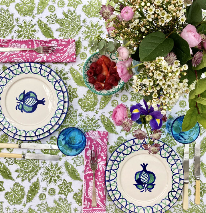 ROBERTA JAL TABLECLOTH IN GREEN