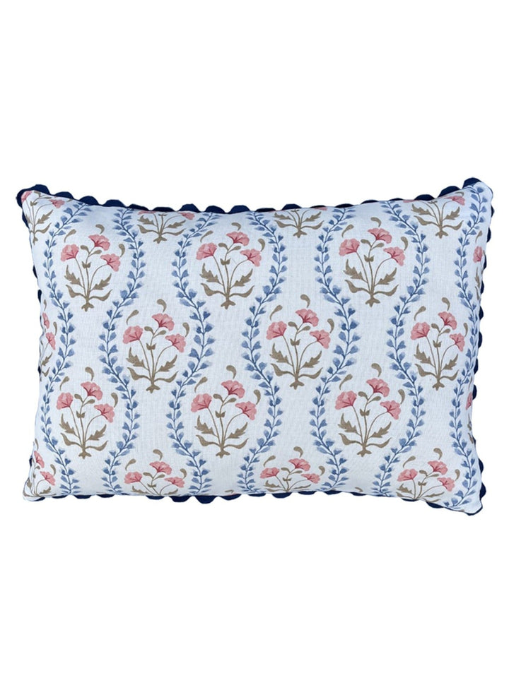 PARDIS FABRIC CUSHION IN IZNIK VINE DELFT BLUE - NEW