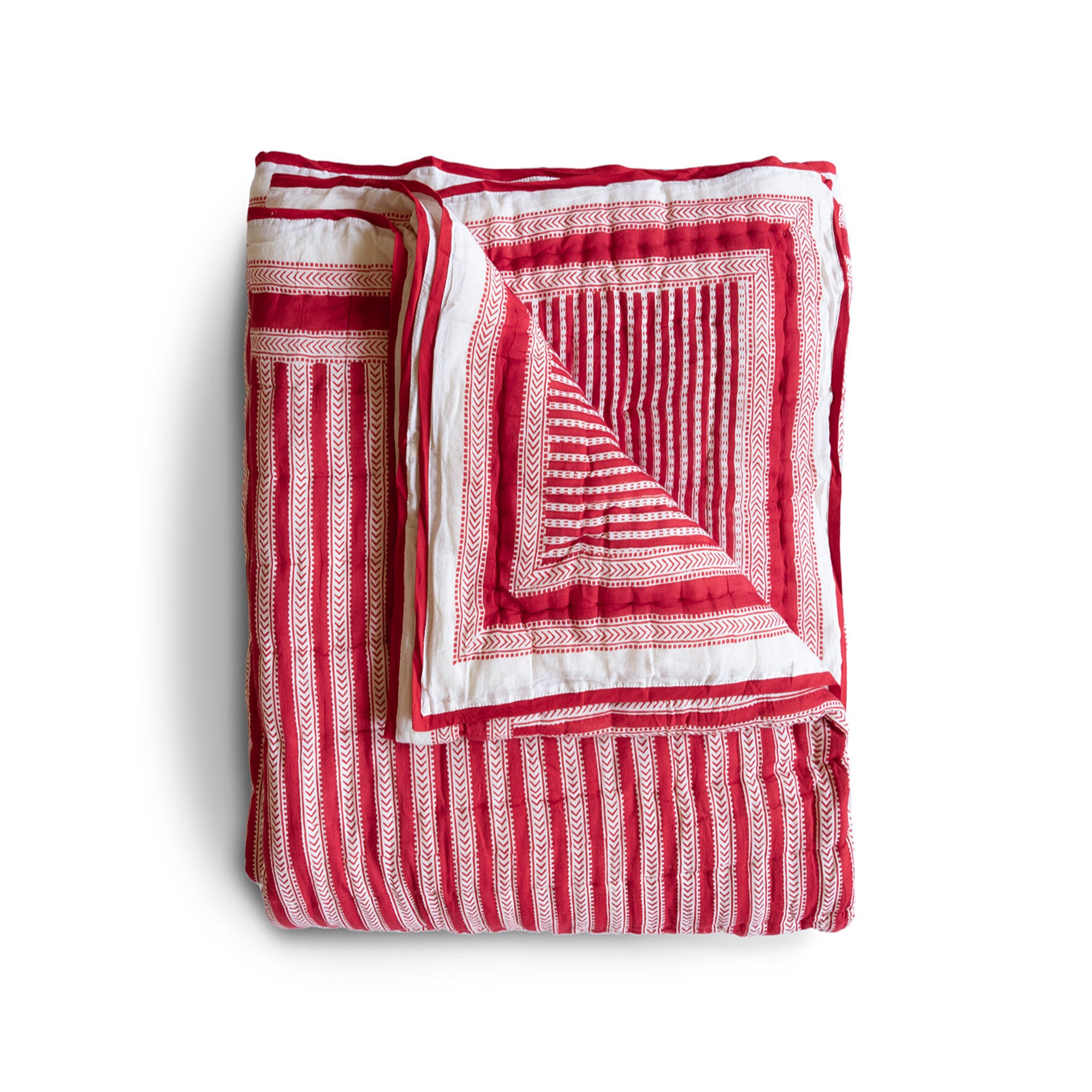 STRIPE QUILT IN RED