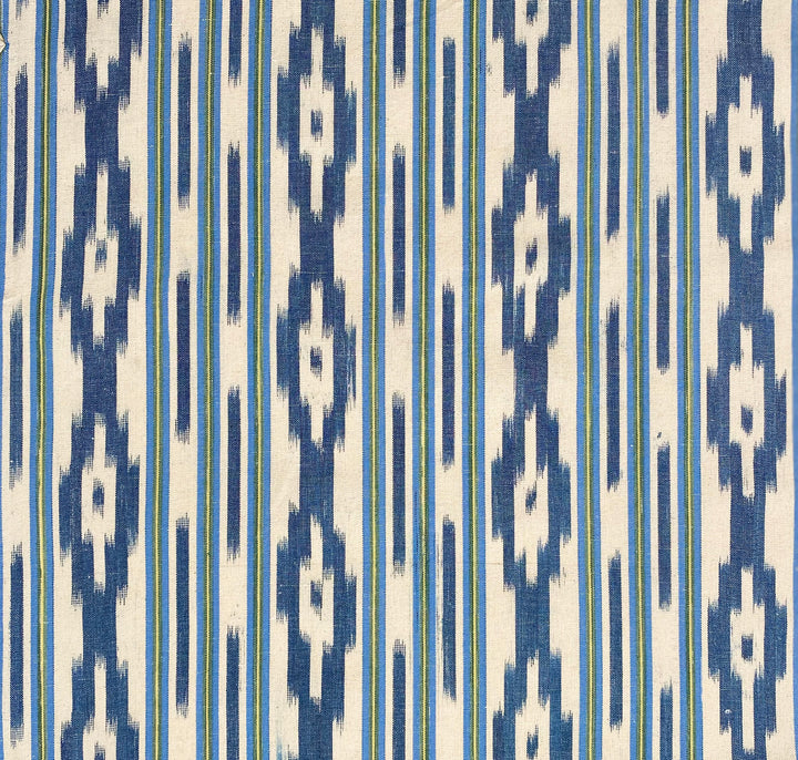 BUJOSA FABRIC - MULTI STRIPE WITH INDIGO CHEVRON