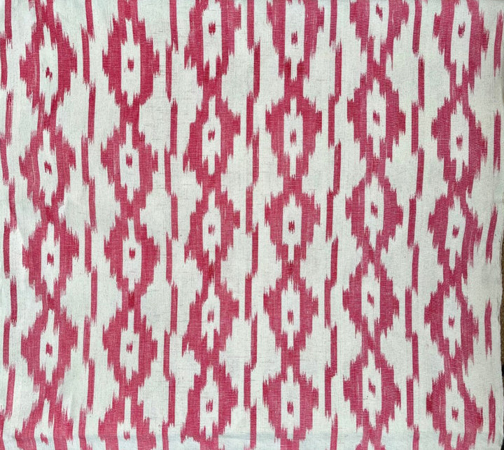 BUJOSA FABRIC - PALE APPLE RED CHEVRON WITH WAVE STRIPE