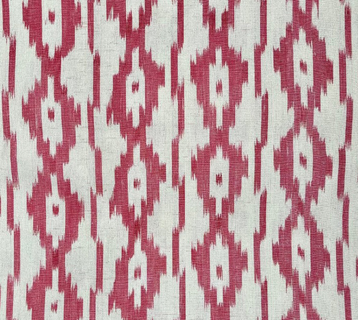 BUJOSA FABRIC - PALE APPLE RED CHEVRON WITH WAVE STRIPE