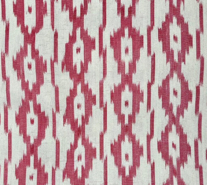BUJOSA FABRIC - PALE APPLE RED CHEVRON WITH WAVE STRIPE